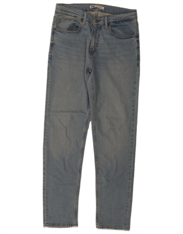 Zara Straight Jeans til mænd EU 40 Medium W31 L31 Blå Bomuld