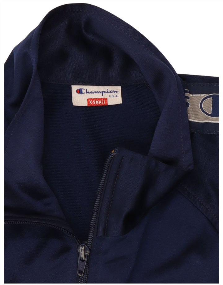 Champion Herre grafisk træningsdragt Topjakke XS Navy Blue Colourblock