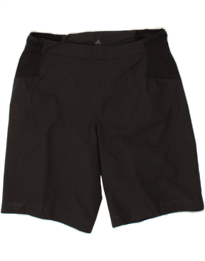 ADIDAS Womens Sport Shorts UK 14 Medium Black Vintage Adidas and Second-Hand Adidas from Messina Hembry 