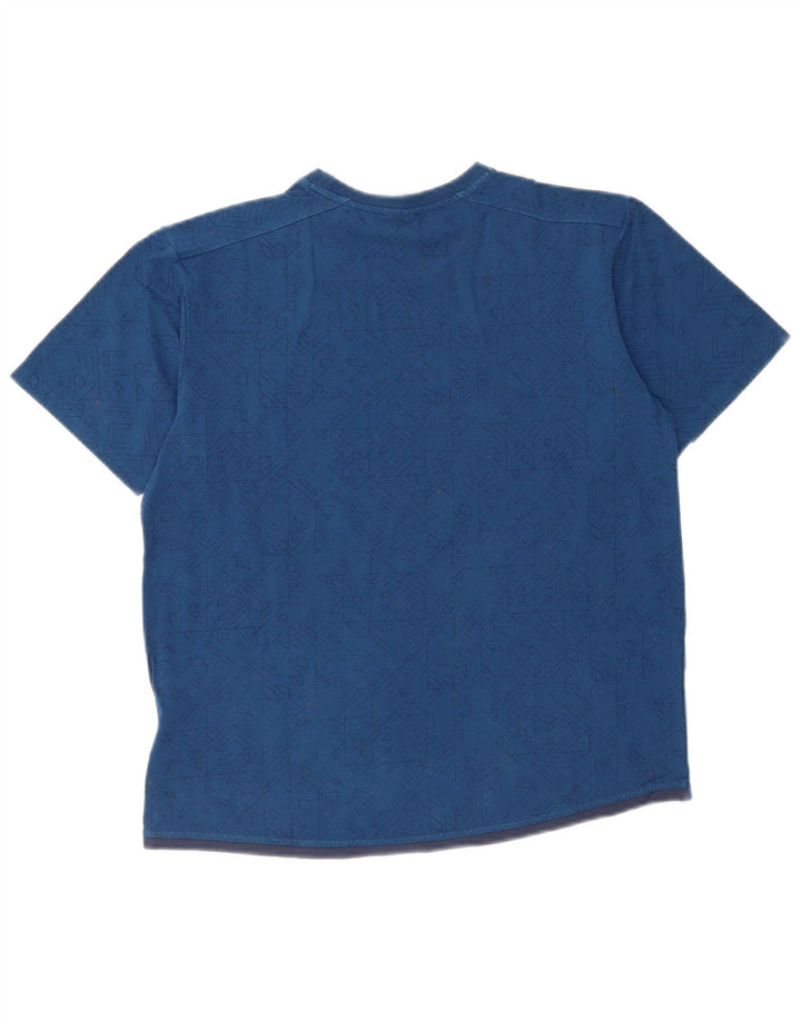 Nike Air Graphic T-shirt top mellemblå, geometrisk bomuld