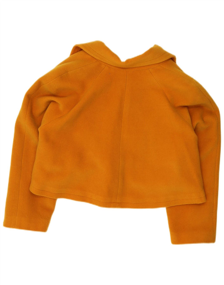 Vintage Dame Oversized Crop Blazer Jacket IT 42 Medium Yellow