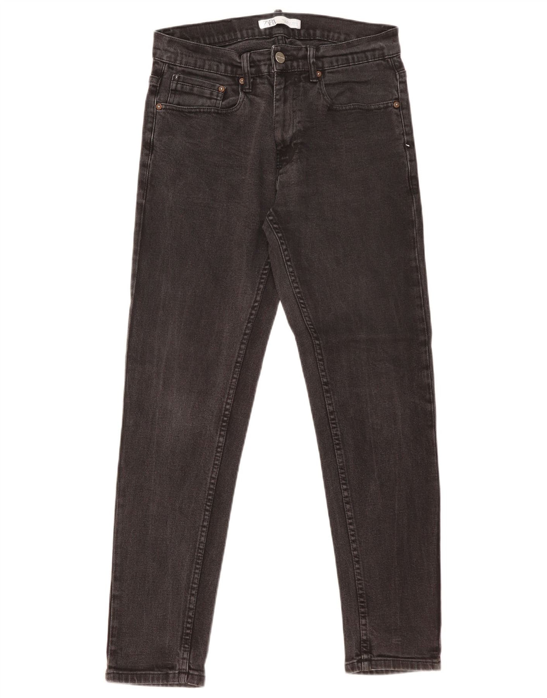 Zara Herre Slim Jeans EU 42 Large W32 L30 Sort