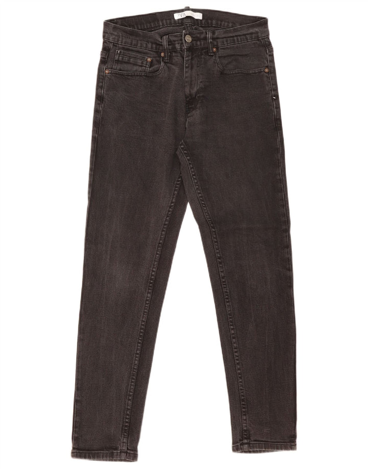 Zara Herre Slim Jeans EU 42 Large W32 L30 Sort