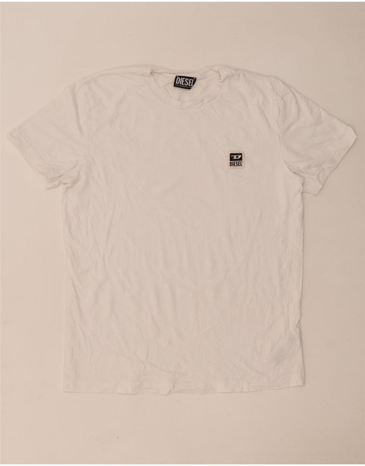 Diesel Herre T-Shirt Top Stor Hvid Bomuld