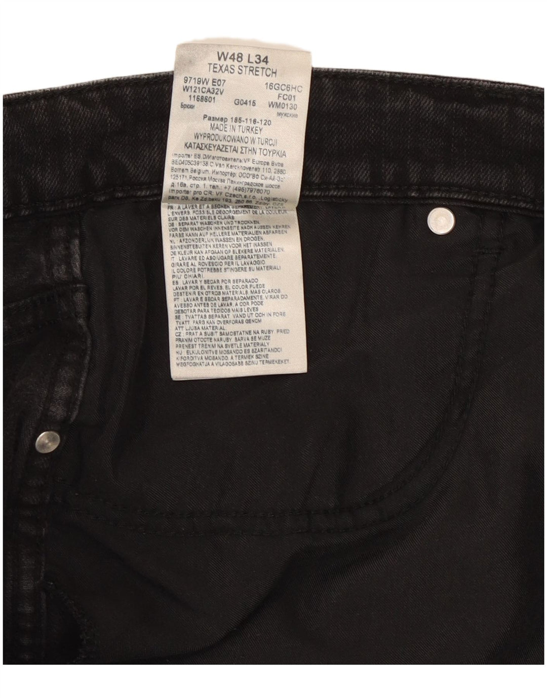 Wrangler Herre Denim Shorts W48 4XL Sort Bomuld