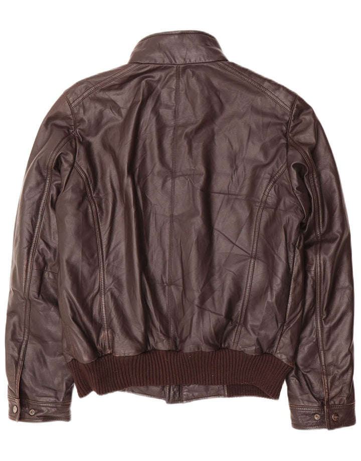 Mabrun Herre Bomber Læderjakke IT 52 XL Brun Læder