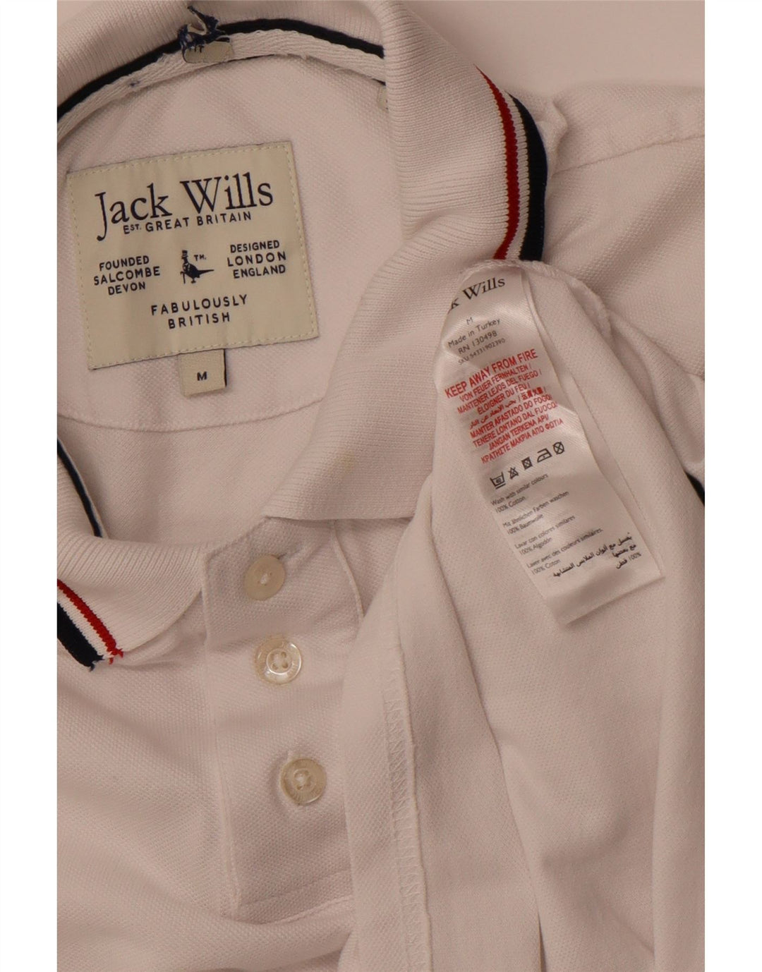 JACK WILLS Poloshirt til mænd Medium Hvid Bomuld