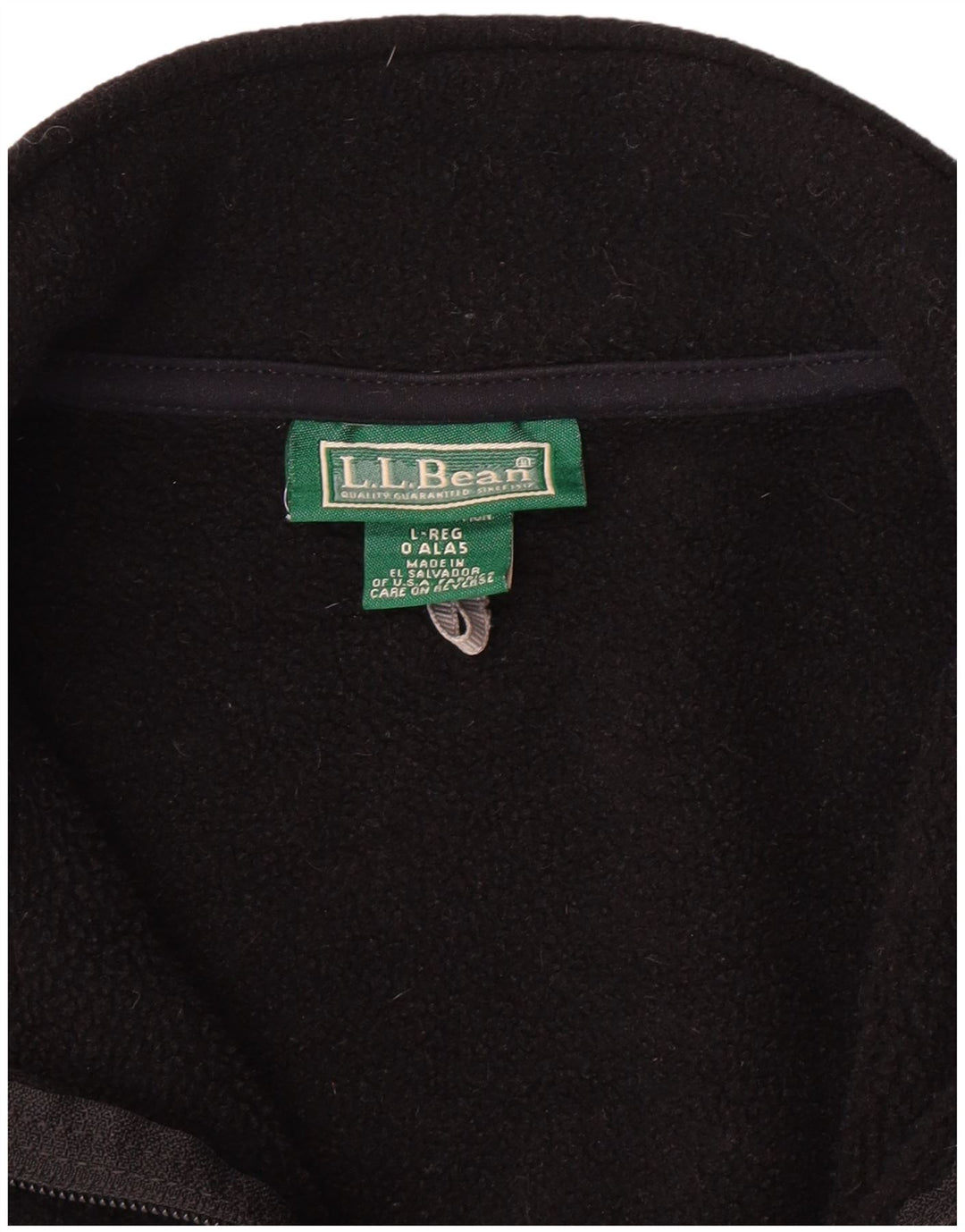L.L.BEAN Womens Fleece Jacket UK 16 Large Black Polyester