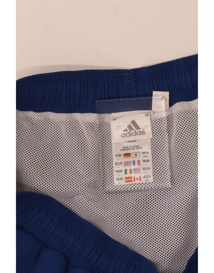 Adidas Badeshorts til mænd store blå nylon