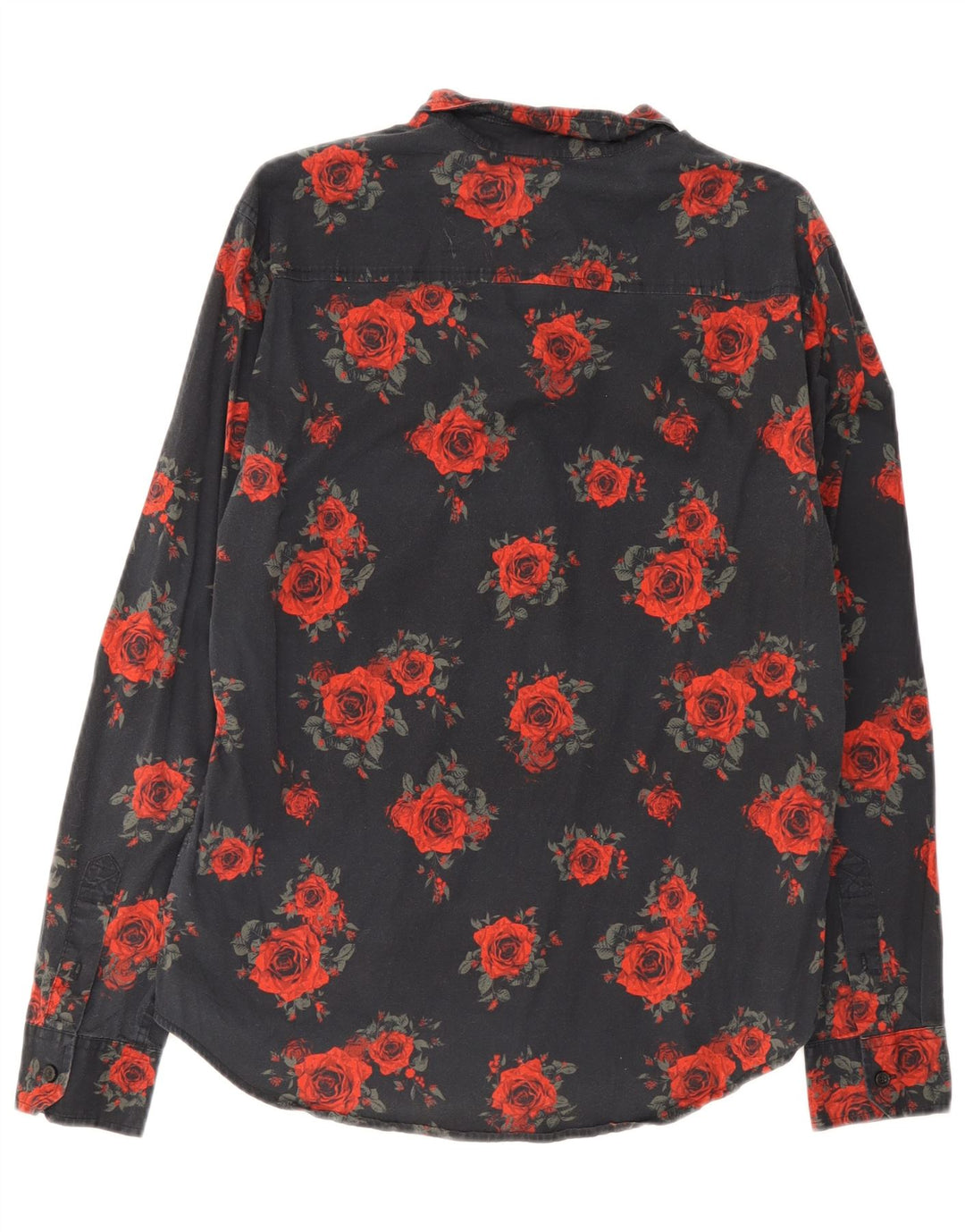 Guess herreskjorte medium sort blomstret bomuld