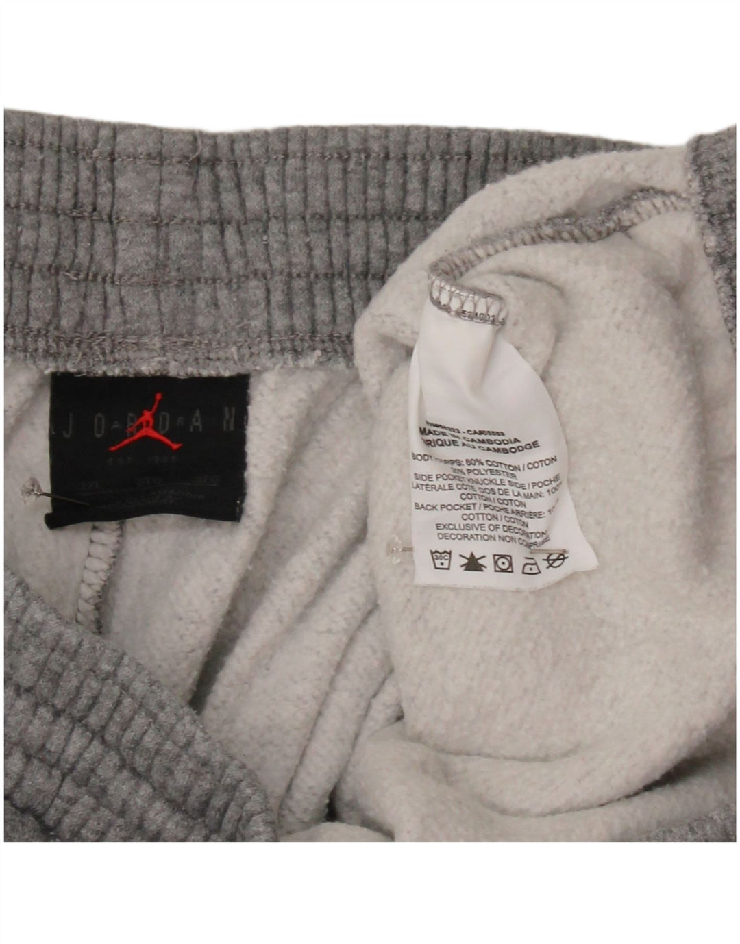 Jordan Herre grafiske sportsshorts 3XL Grå Flecked Bomuld