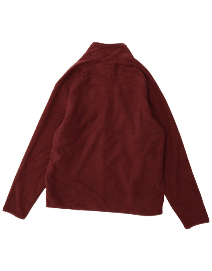 MARKS & SPENCER Fleecejakke til mænd UK 38 Medium Burgundy Polyester