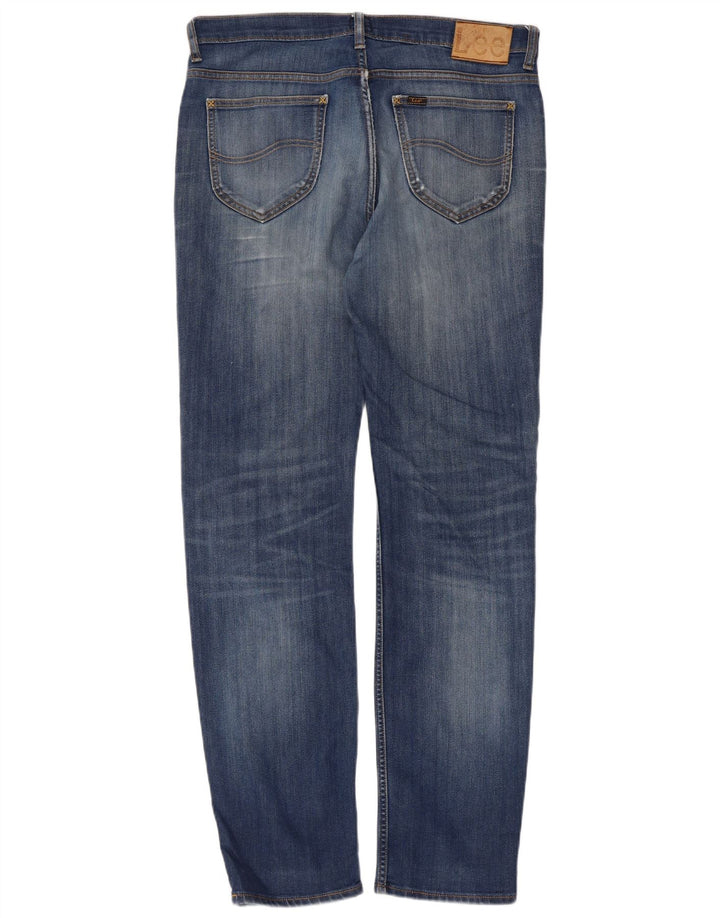Lee Herre Rider Slim Jeans W34 L32 Blå Bomuld