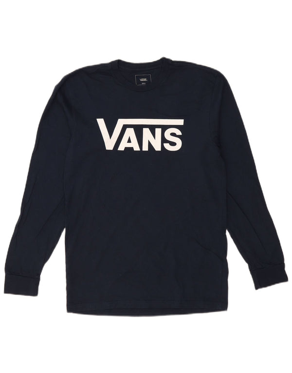 VANS Herre Classic Fit Grafisk Top Langærmet Lille Marineblå Bomuld