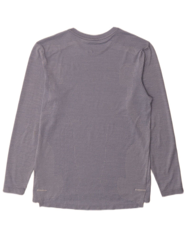Nike Herre Dri Fit Top Langærmet Lille Blå Nålestribet Polyester