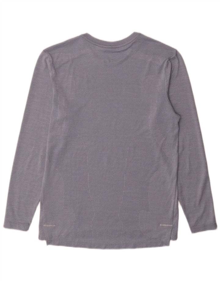 Nike Herre Dri Fit Top Langærmet Lille Blå Nålestribet Polyester