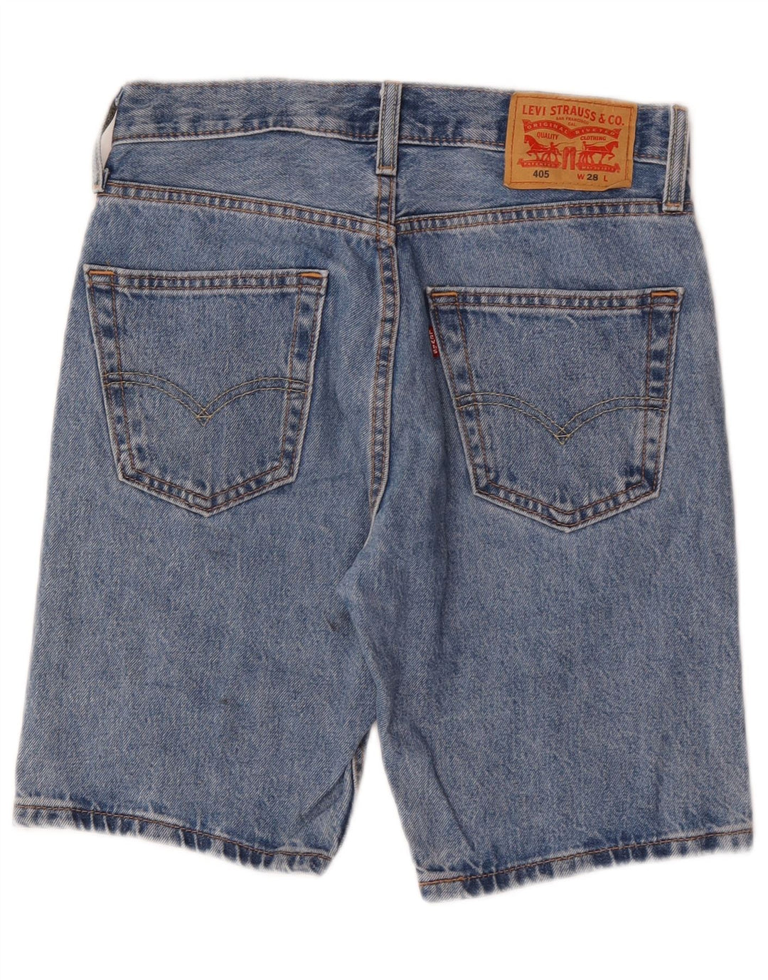 Levi's Herre 405 Standard Fit denimshorts W28 Små blå bomuld