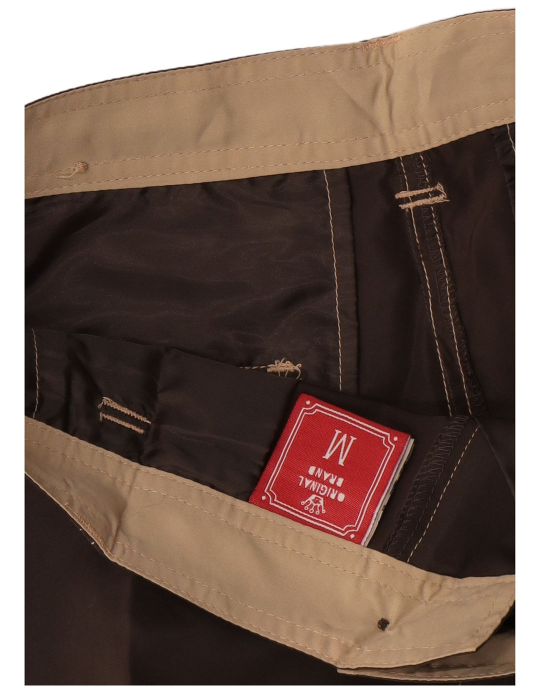 Vintage Herre Cargo Shorts Medium W30 Sort Polyester