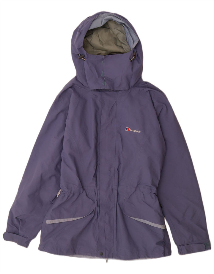Berghaus Regnjakke med hætte til kvinder UK 10 Lille lilla nylon