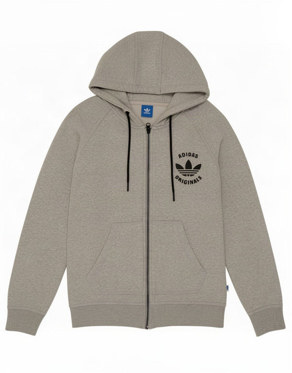 Adidas Dame Hættetrøje Sweater UK 12 Medium Grey Bomuld