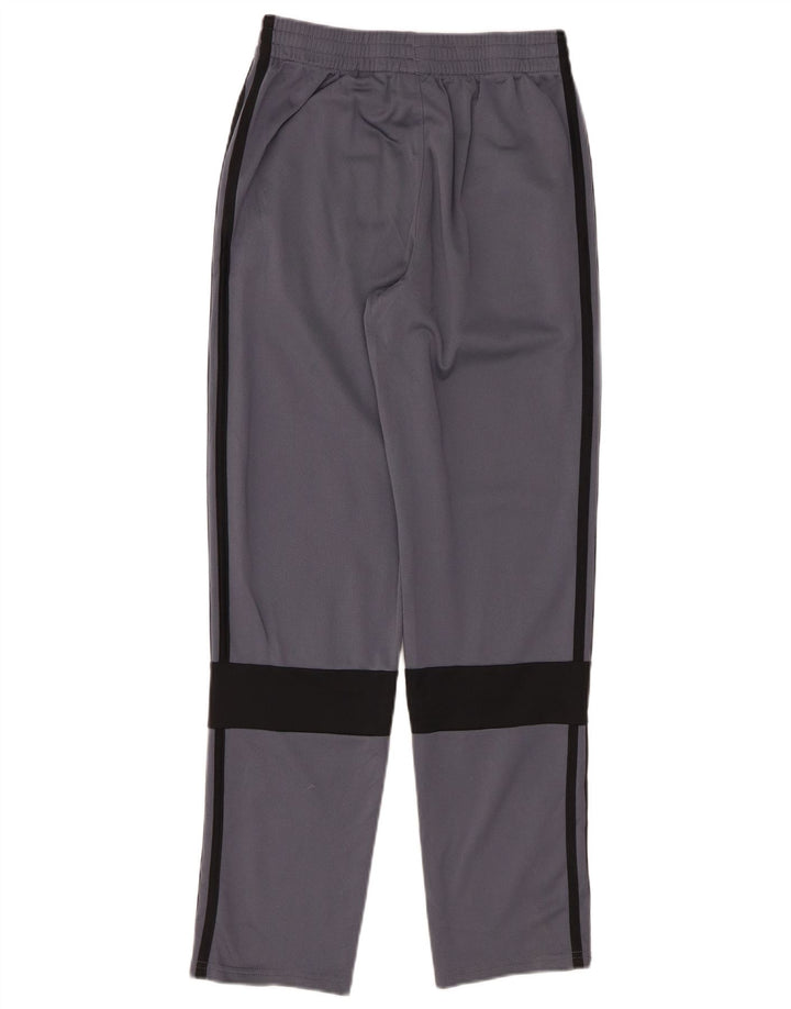 ADIDAS Boys Tracksuit Trousers 12-13 Years Large Grey Colourblock