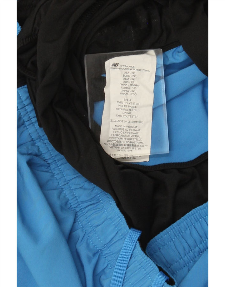 New Balance Herre Sportshorts 2XL Blå Colourblock Polyester