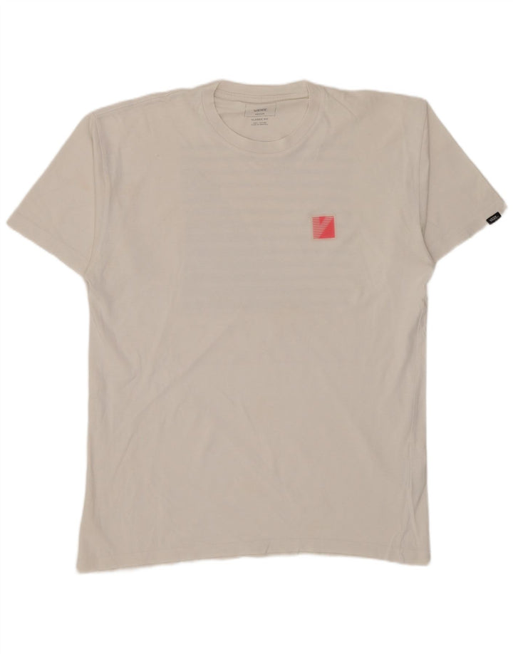 Vans Herre Classic Fit Grafisk T-Shirt Top Medium Hvid Bomuld