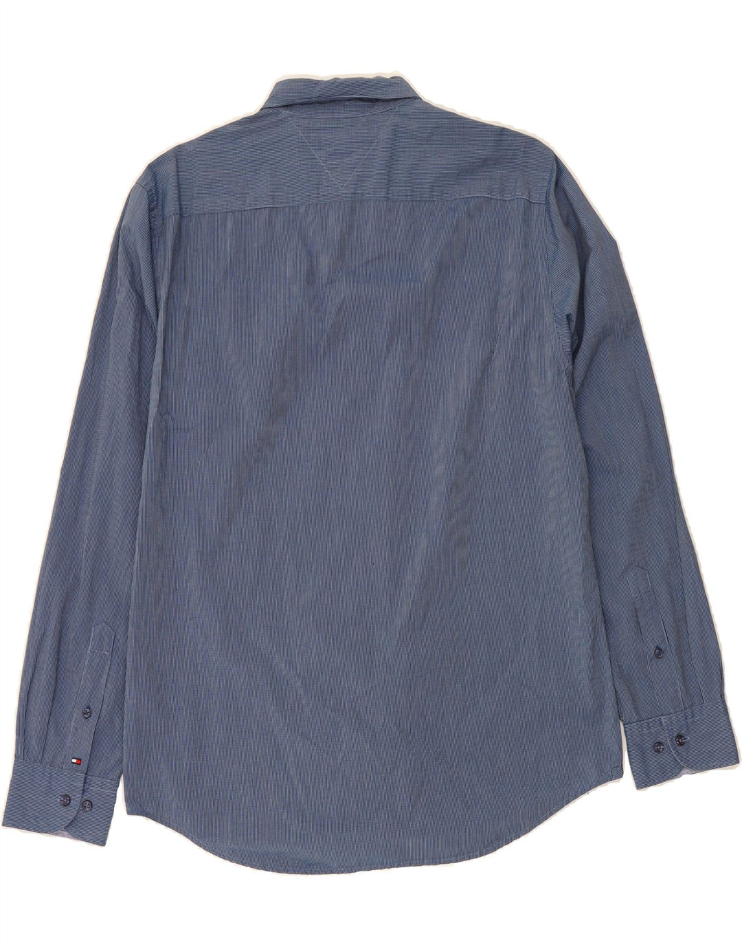 TOMMY HILFIGER Mens Shirt Large Blue Check Cotton Vintage Tommy Hilfiger and Second-Hand Tommy Hilfiger from Messina Hembry 