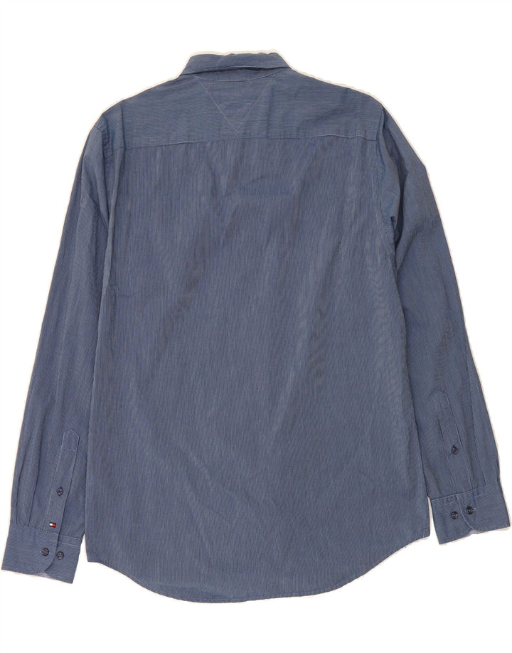 TOMMY HILFIGER Mens Shirt Large Blue Check Cotton Vintage Tommy Hilfiger and Second-Hand Tommy Hilfiger from Messina Hembry 