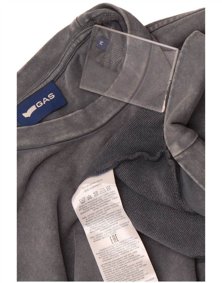 Gas Herre Sweatshirt Jumper Medium Grå Bomuld