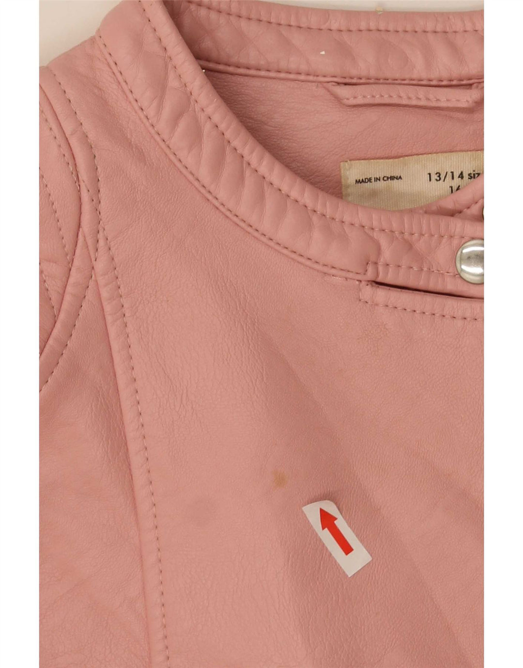 Zara piger imiteret læderjakke 13-14 år Pink Polyester