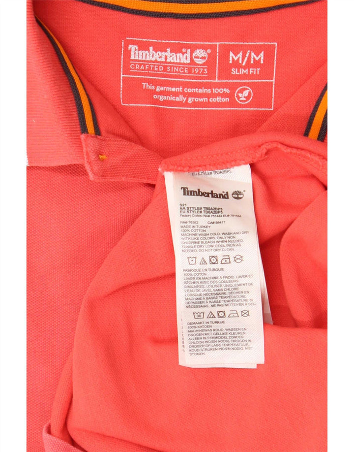 Timberland Herre Slim Fit Polo Shirt Medium Pink Bomuld