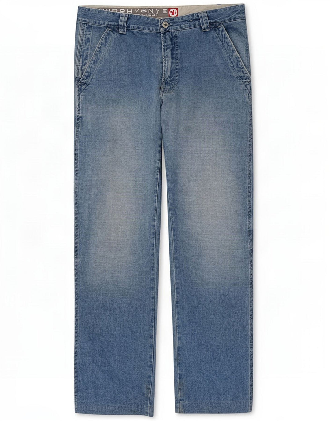 Murphy & Nye Straight Jeans til mænd W36 L31 Blue Cotton