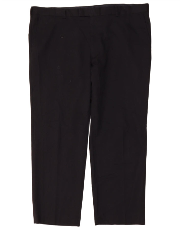 Marks & Spencer Herre Straight Regular Suit Bukser W42 L29 Navy Blue