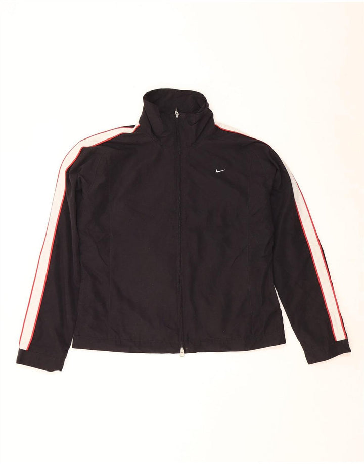 Nike træningsdragt topjakke til kvinder US 16/18 XL Sort Colourblock Polyester