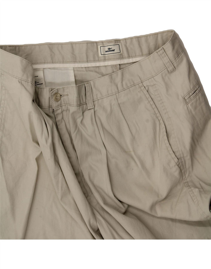 DOCKERS Mens Pegged Chino Shorts W38 XL Beige Cotton Vintage Dockers and Second-Hand Dockers from Messina Hembry 