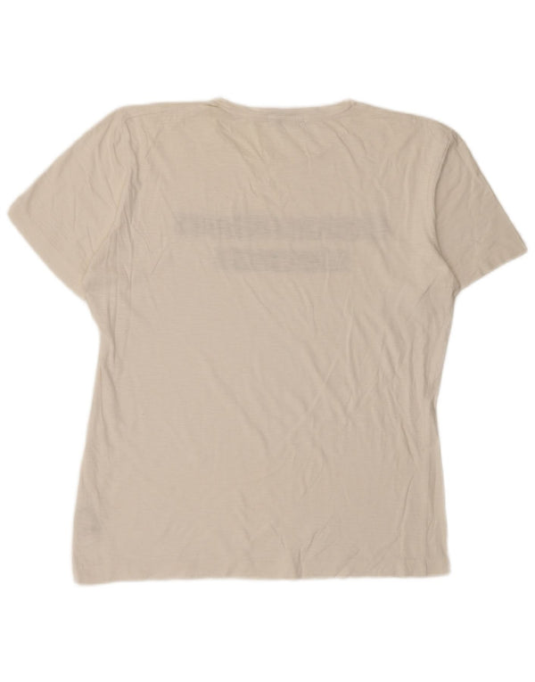 Calvin Klein Jeans Dame Grafisk T-Shirt Top UK 18 XL Hvid Bomuld