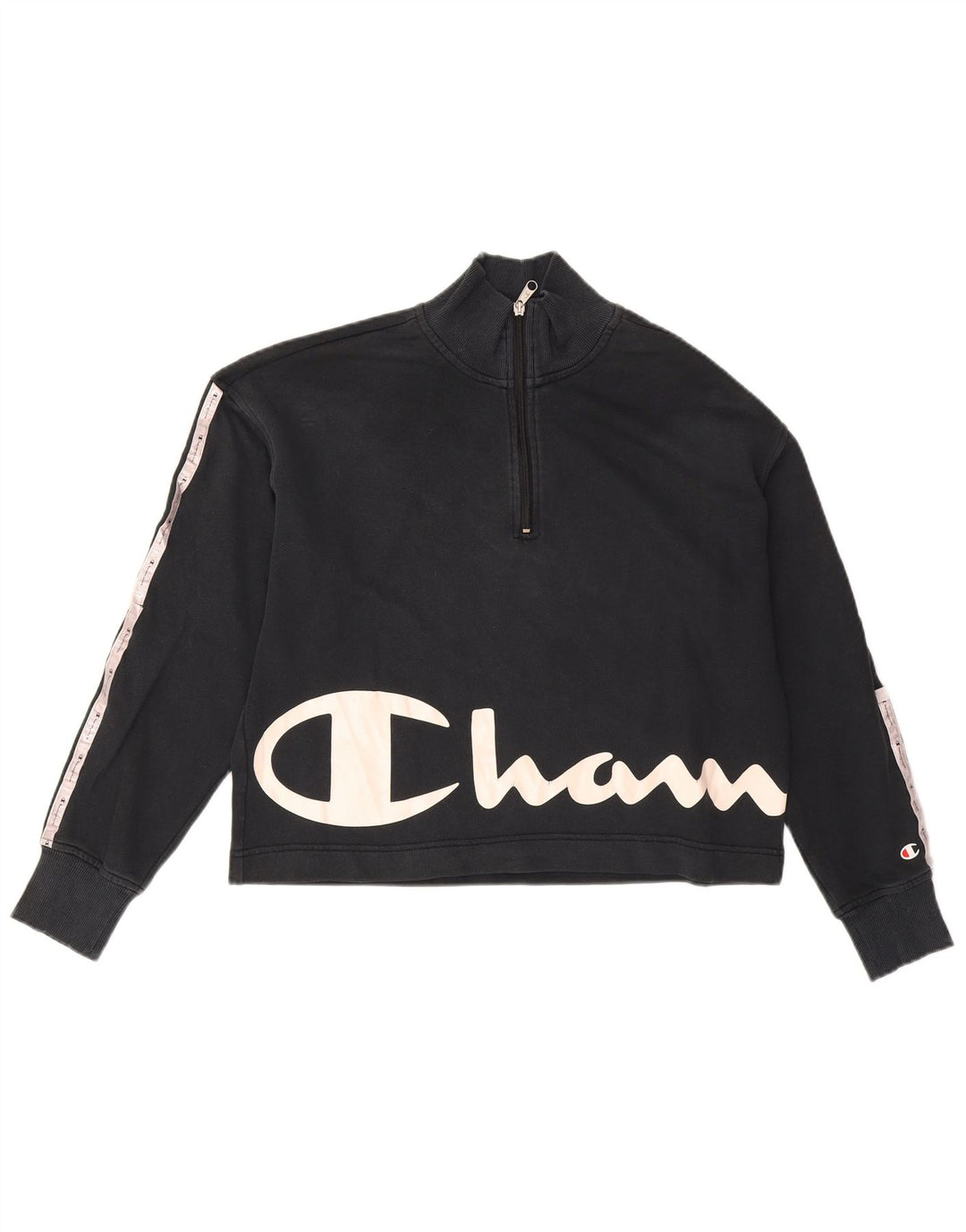 Champion Kvinder Oversized Grafisk Sweatshirt Jumper UK 16 Large Sort