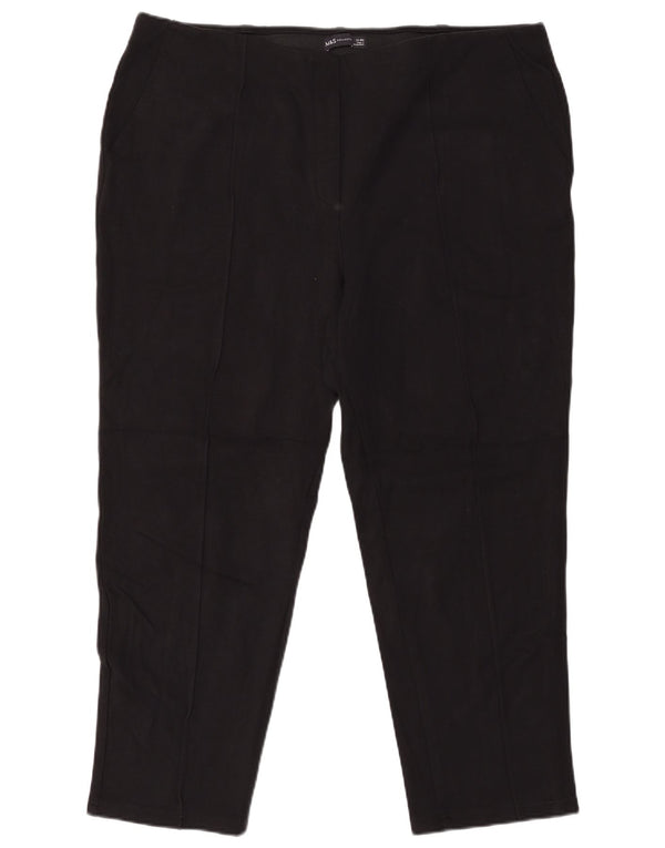 MARKS & SPENCER Slim Suit Bukser til kvinder UK 22 3XL W42 L28 Sort Viscose
