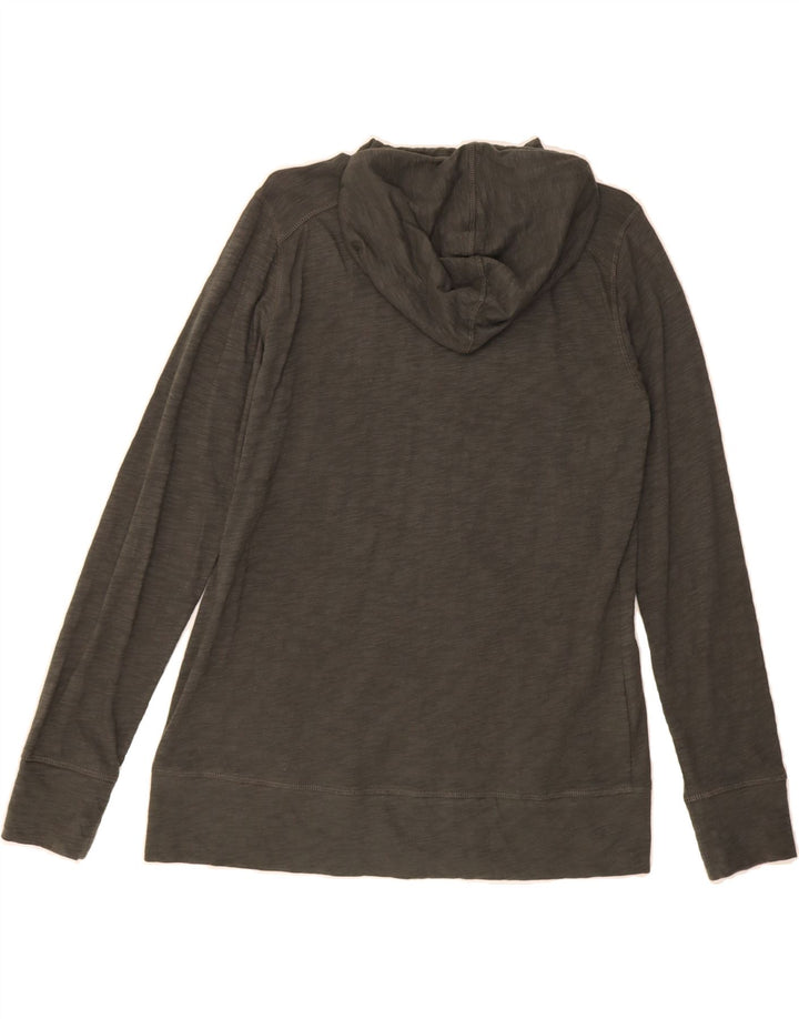 EDDIE BAUER Womens Zip Hoodie Sweater UK 14 Medium Grey Cotton Vintage Eddie Bauer and Second-Hand Eddie Bauer from Messina Hembry 