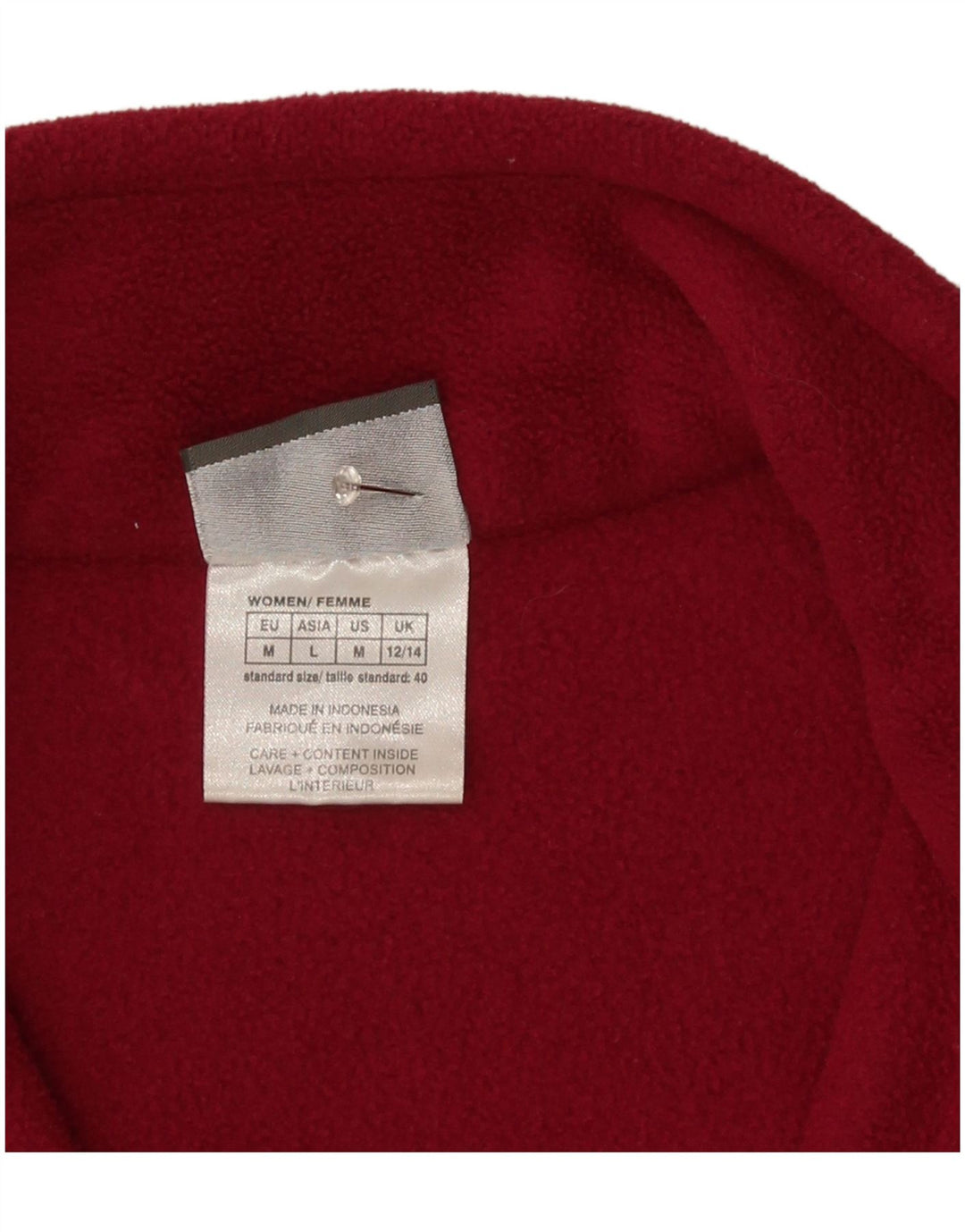 Jack Wolfskin Dame Fleecejakke UK 12/14 Medium Burgundy Polyester