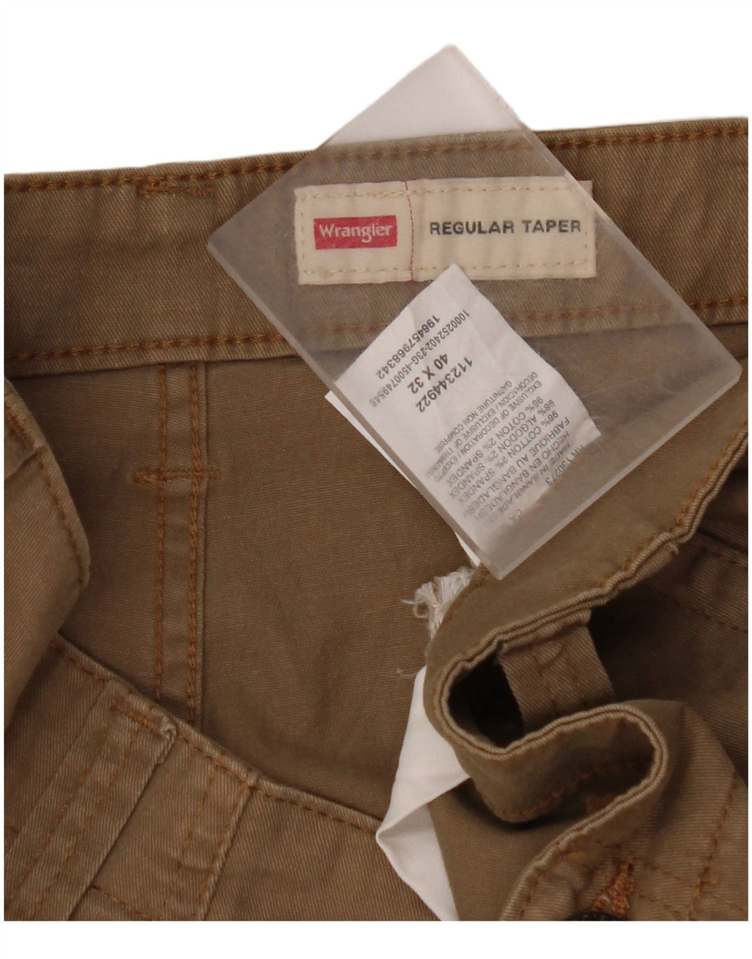 WRANGLER Herre Regular Tapered Cargo Bukser W40 L32 Beige Bomuld