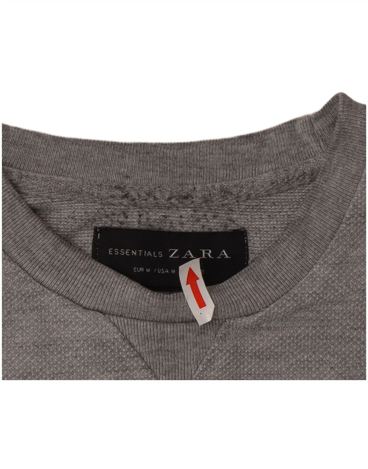 Zara Herre sweatshirt Jumper Medium Grå Bomuld
