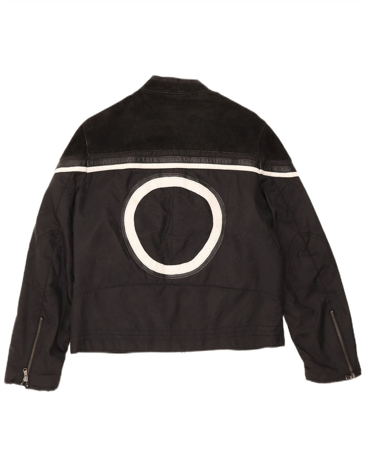 Les Boulevards Dame grafisk racerjakke IT 48 XL Sort Colourblock