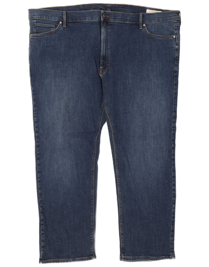 Marks & Spencer Herre Straight Jeans W50 L29 Blå Bomuld
