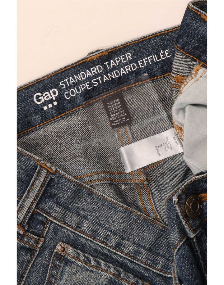 Gap Herre Standard Distressed Tapered Jeans W32 L30 Blå Bomuld