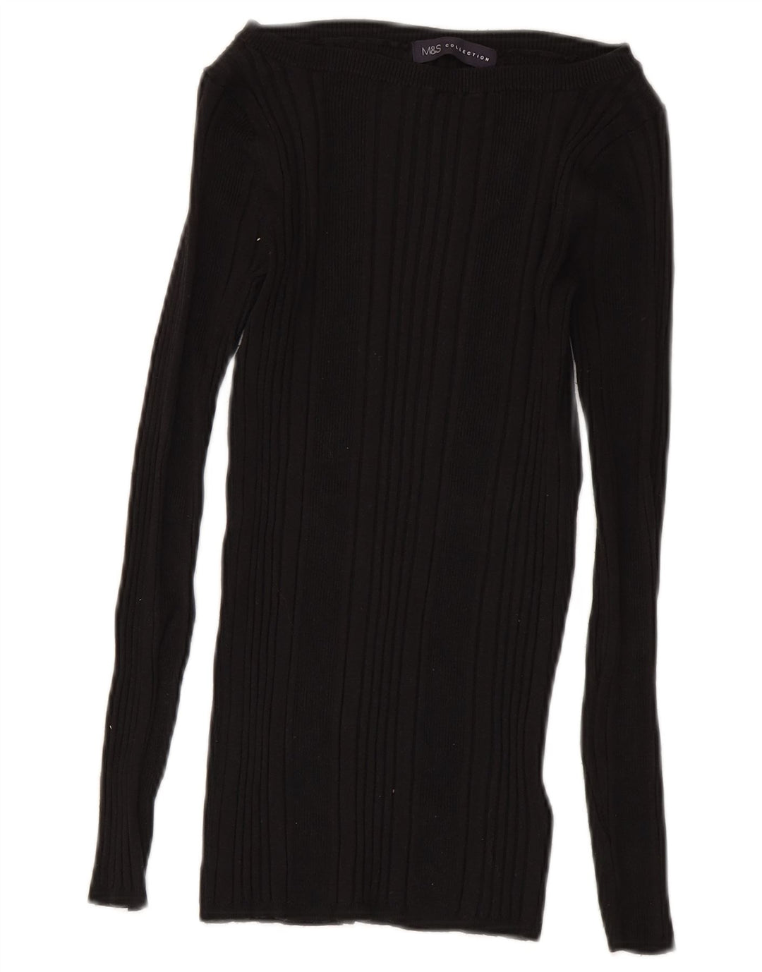 Marks & Spencer Dame Off Shoulder Top UK 8 Small Black Viscose