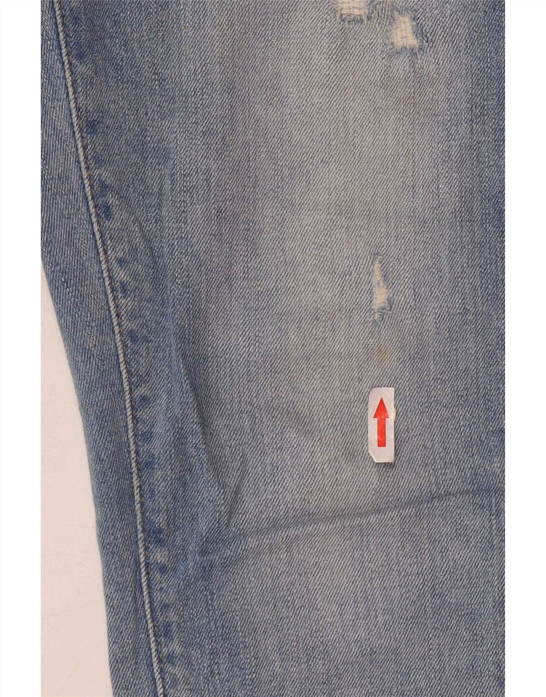 Levi's Womens 711 Distressed Slim Jeans W27 L28 Blå Bomuld