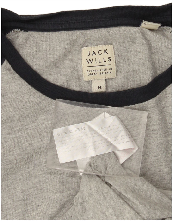 JACK WILLS Herre top Langærmet mellemgrå Colourblock Bomuld
