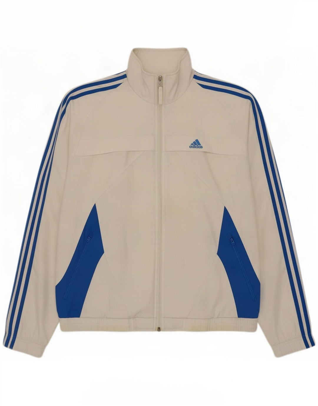 Adidas Træningsdragt til mænd, topjakke UK 36/38 Small White Colourblock Polyester